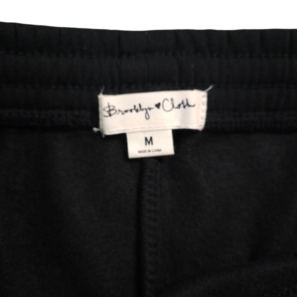 Brooklyn Cloth Womens Sweat Shorts Medium Black Blessed Graphic Drawstring New M - Picture 4 of 5